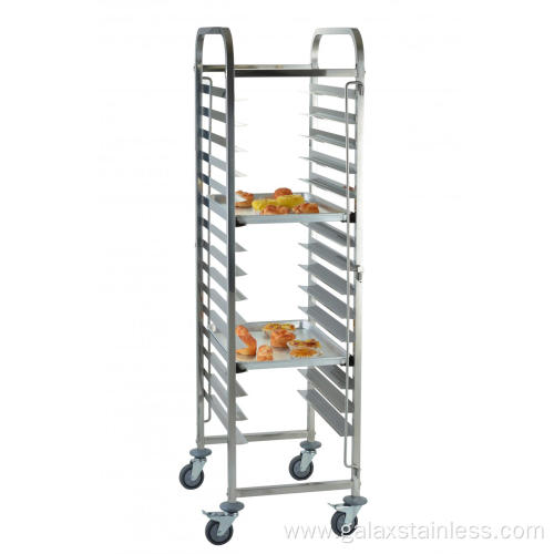 Stainless Steel Btead Pan Trolley SS304 Stainless Steel Bakery Tray Rack Trolley Manufactory